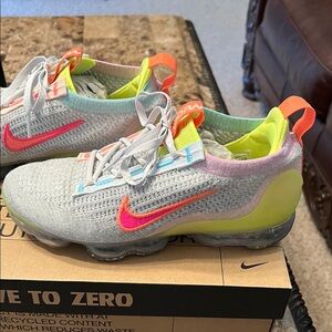 Nike Flyknit Sneakers with Neon Accents